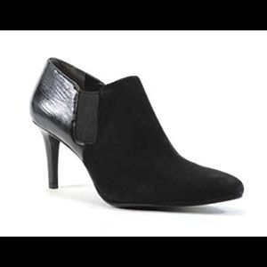 Cole Haan Black Leather & Suede Maxfield Booties